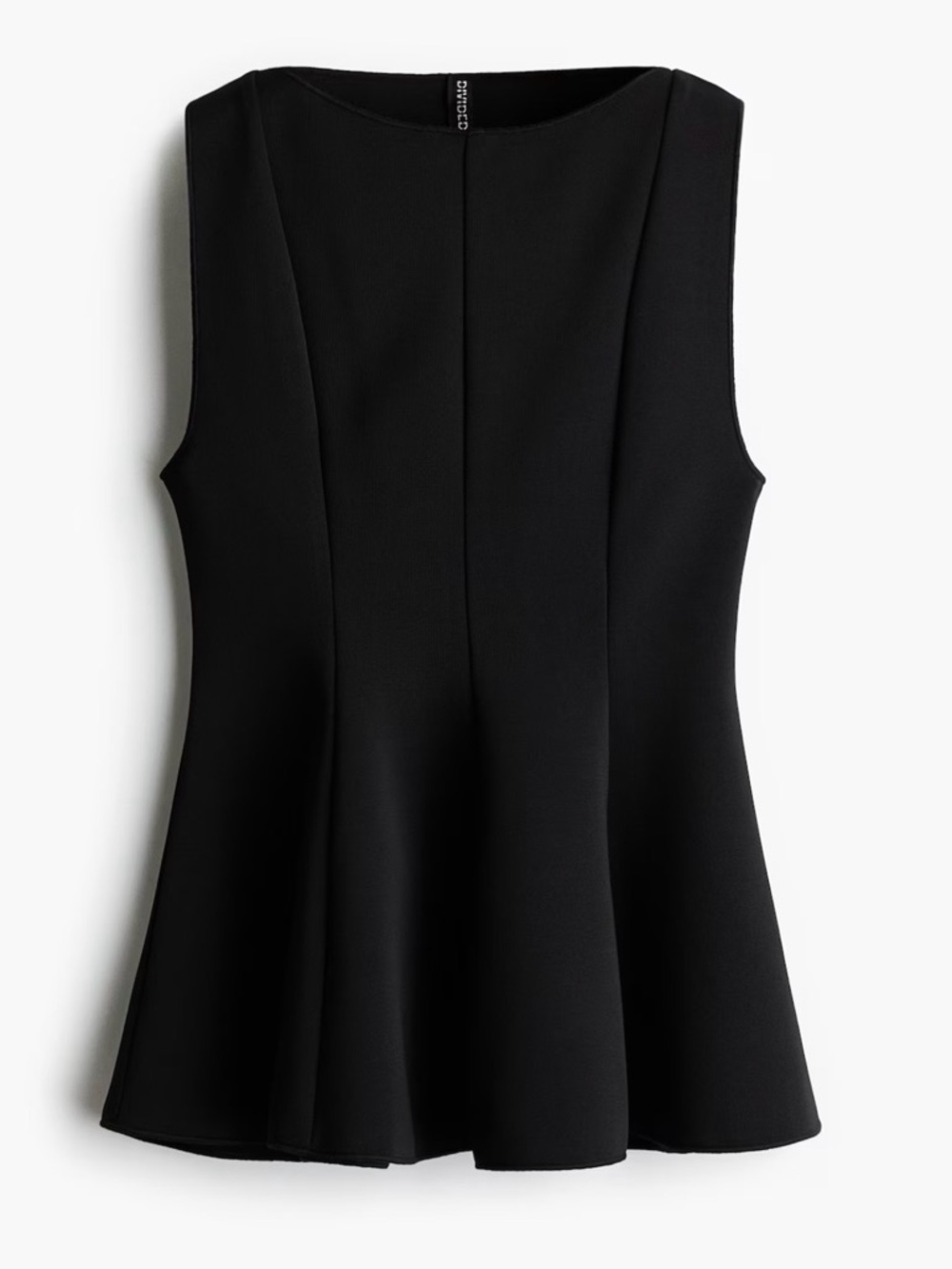 H&M Sleeveless Black Peplum Top